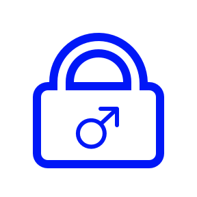 Icon representing male sterilisation